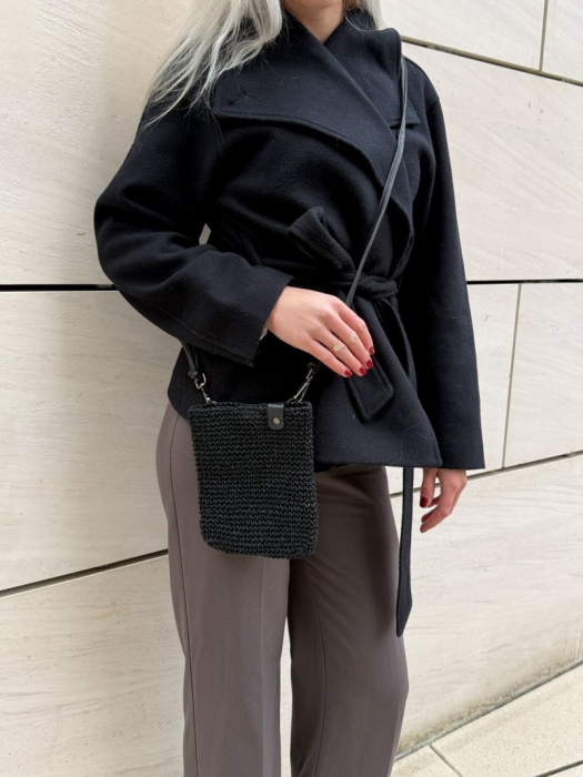 SEABREEZE MOBILE RAFFIA-BLACK Smartphone Tasche